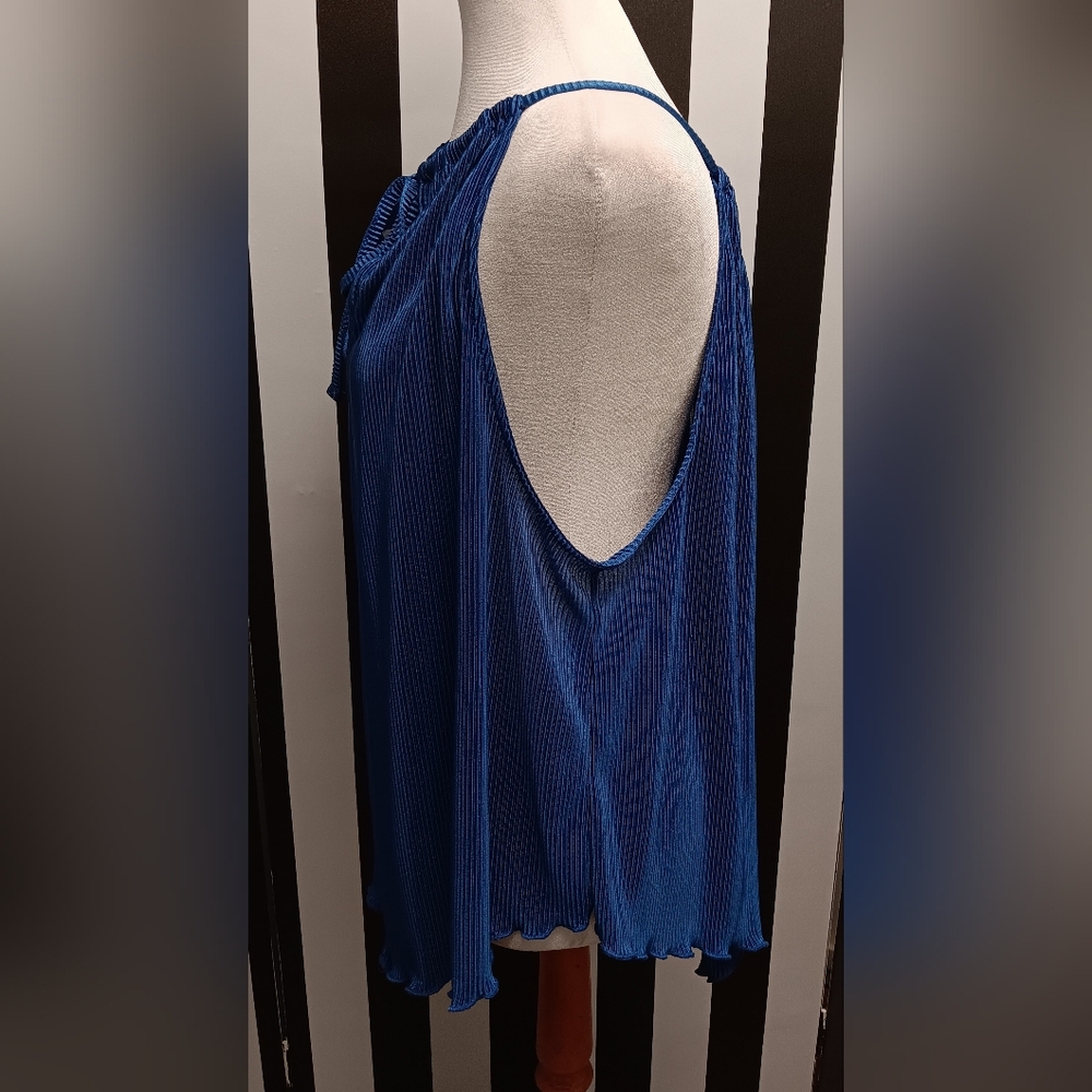 NWT blue ribbed halter top - Picture 7 of 9